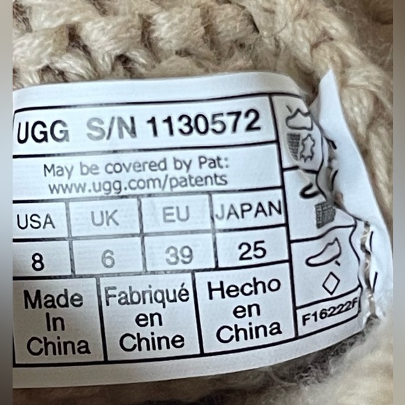 UGG Classic Tall Chunky Knit Boots- Natural, Women’s Size 8 - Picture 8 of 8
